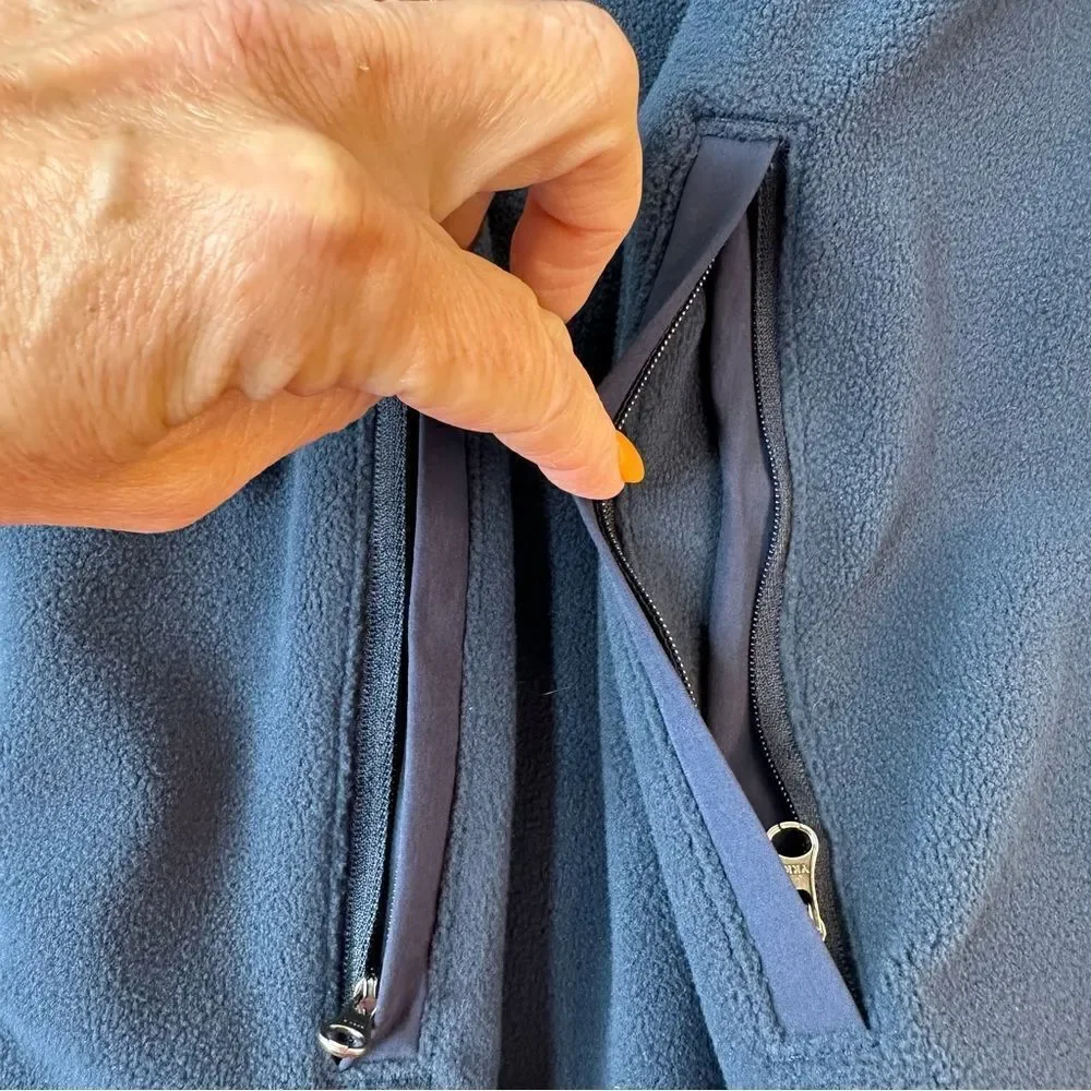 DULUTH Trading Co Checkpoint Fleece Full Zip Mock Navy Jacket Size M